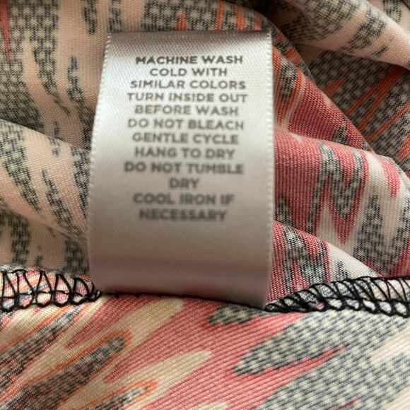 Avenue Plus Size 22/24 High-Low Jersey Knit Dress‎ – Red & Olive Zigzag Print - Picture 11 of 11